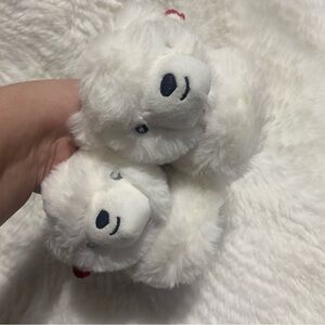 White Polar Bear Kids Slippers